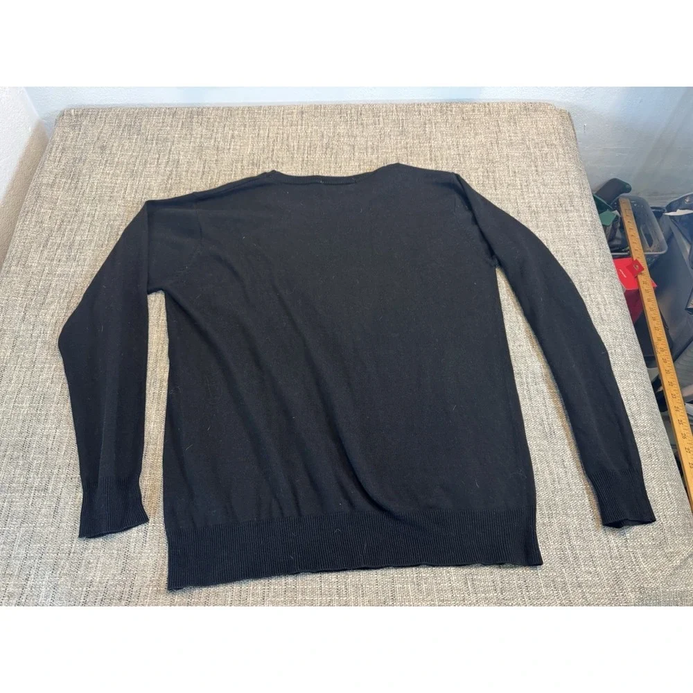 Polo Ralph Lauren Mens Black Cotton Crewneck‎ Sweater Red Pony Logo Large XXL